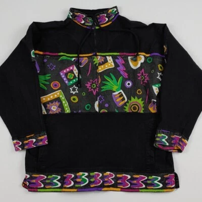 Sudadera Pullover Cremallera Única Patrón Salvaje Años 80 Ropa de Abeja EE. UU. Multicolor  Foto 1 de 4