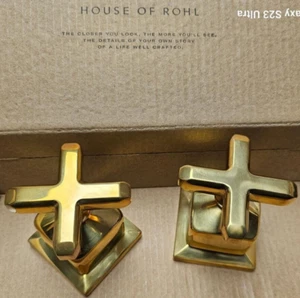 Rohl AP81DWWSXMAG Apothecary Cross Handle Antique Gold Finish - Picture 1 of 3