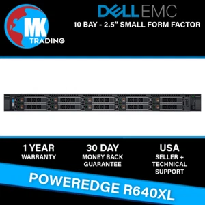 Dell PowerEdge R640 10B SFF 4x NVMe 2x Xeon Platinum 8160 2.1GHz 24C 128GB H730P - Picture 1 of 5
