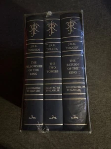 NEW SEALED Lord of the Rings JRR Tolkien Alan Lee Box Illustrated Leather Deluxe - Picture 1 of 4