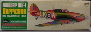 Kit de huracanes Guillows 2004 Segunda Guerra Mundial Batalla Británica Hawker MK1 #506 1:30 - Imagen 1 de 13