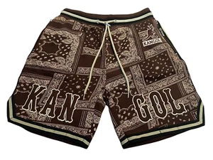 Kangol Boxed Out Paisley Shorts Men's M Dark Chocolate - Picture 1 of 6