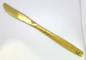 International AMERICANA GOLDEN  HERITAGE* 1  Modern Solid Knife* 8"  Gold Plate - Picture 1 of 6