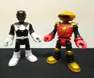 2 Imaginext Power Rangers Alpha 5 & Black 3" Figuren - Bild 1 von 4