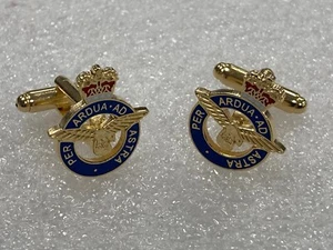 OFFICIALLY LICENSED ROYAL AIR FORCE PER ARDUA AD ASTRA CUFFLINKS - Picture 1 of 4