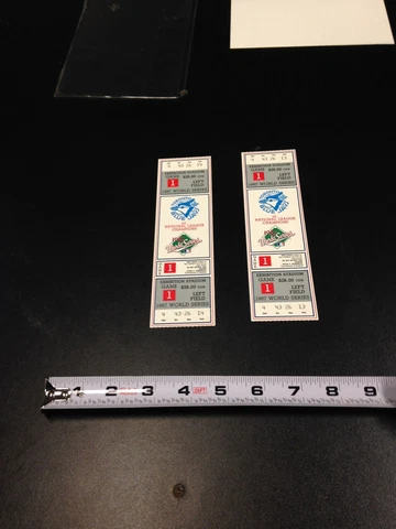 2 Toronto Blue Jays single tickets to "The World Series That Never Was"-1987 Cover