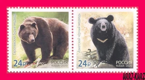 RUSIA 2020 Corea conjunta Naturaleza Fauna Animales salvajes Osos par Mi2941-2942Zd MNH - Imagen 1 de 1