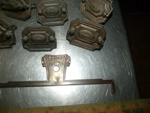 VTG Philco Cabinet Radio Face plate and handles set copper tone - Picture 1 of 5