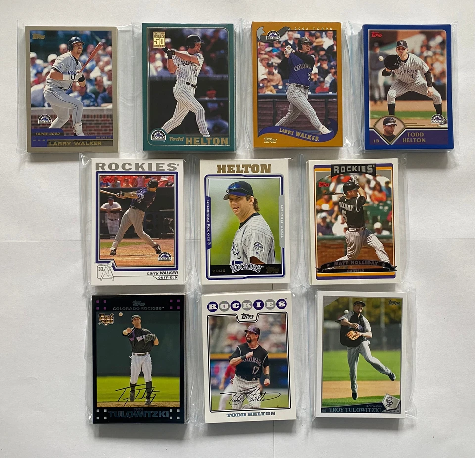 Colorado Rockies 2000-09 Topps base team sets (w/HOFers Walker and Helton, more) - Image 1 of 1