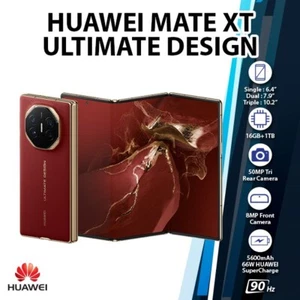 Telefon komórkowy HUAWEI Mate XT ULTIMATE DESIGN Android (czerwony / 16GB + 1 TB / odblokowany) - Zdjęcie 1 z 9