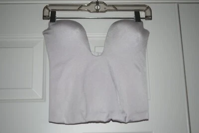 Frederick's of Hollywood Size 34B White Corset Top Deep V Neck Shirt - Image 1 of 4