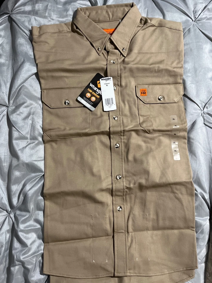 Wrangler Riggs Men's FR Long Sleeve Button Down Work Shirt - FR3W5KH - Изображение 1 из 1