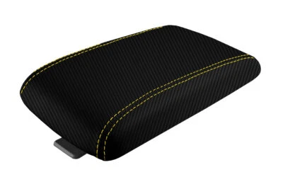 Подходит для Cadillac DTS 2006-2011 годов выпуска крышка подлокотника из углеродного волокна желтая строчка - Изображение 1 из 4