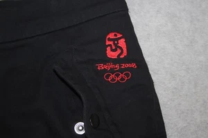 Adidas Men's XL 34 X 30 Pants Black Cotton Blend Beijing 2008 Olympics Logo - Picture 1 of 7