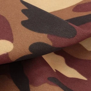 Stoff Meterware Camouflage Tarnmuster Woodland Braun Mischgewebe Bekleidung Deko - Bild 1 von 7