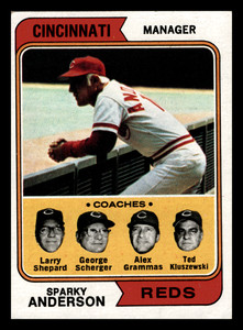 1974 Topps Sparky Anderson  HOF Cincinnati Reds #326 EX