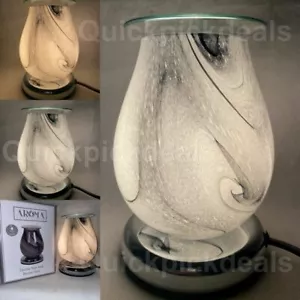 Lámpara de luz de aroma con remolino de cera eléctrica de mármol gris control táctil - Imagen 1 de 8
