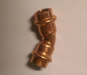 15mm Viega Profipress Bänninger Pressverbinder 45° Bogen II ii Kupfer V Fitting - Bild 1 von 1
