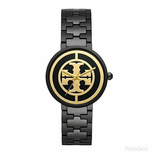 TORY BURCH REVA OROLOGIO TBW4039 nero oro orologio da donna watch nuovo
