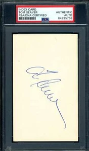 Tom Seaver PSA DNA Coa Autograph Hand Signed 3x5 Index Card - Picture 1 of 1