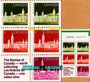 CANADA 1987 CANADIAN PARLIAMENT FACE 50 CENT HARRISON 'H' MNH STAMP SET BOOKLET - Picture 1 of 2