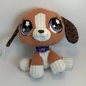 Littlest Pet Shop Beagle Dog Plush Stuffed Animal LPS 2007 Hasbro 8" Brown Puppy - Picture 1 of 11