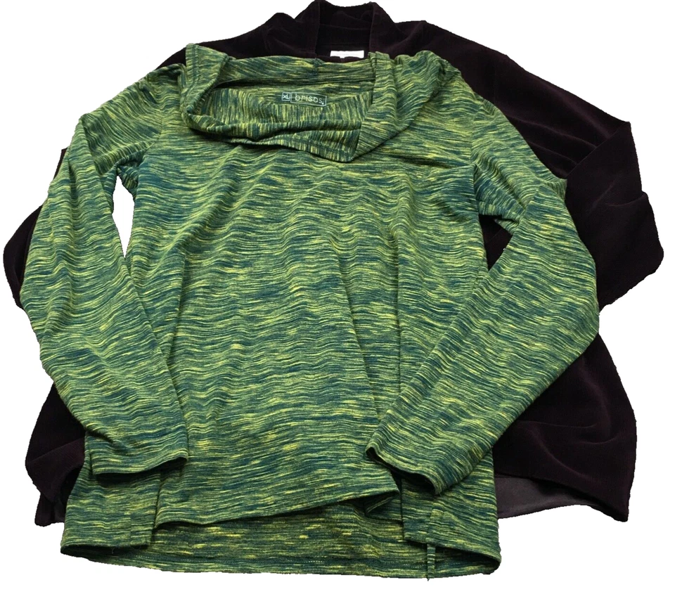 Lote de 2 tops Liz Claiborne & Brisas para mujer talla 1X rendimiento manga larga Foto 1 de 4