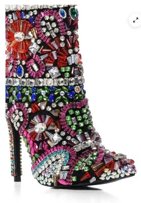 BOTÍN ADORNADO AZALEA WANG ACEBO EN MULTICOLOR Estrás Talla 10 Foto 1 de 4