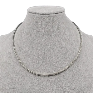 Silver Plated Spiga Chain Necklace Toggle or Lobster Clasp 18 in - Picture 1 of 7