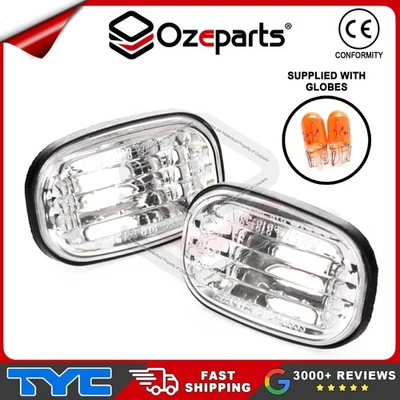Pair Indicator Guard Repeater Light Flasher (Clear) For Toyota Corolla 1998~2007 - image 1 of 4