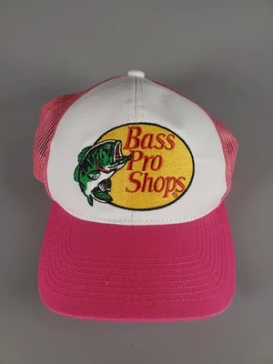 Gorra Bass Pro Shops-Snapback Mesh Trucker rosa y blanca Foto 1 de 4