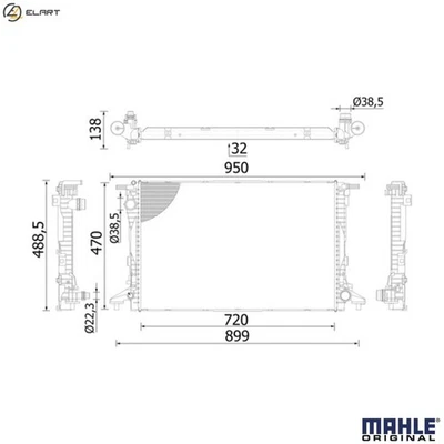 RADIATOR ENGINE COOLING CR 2423 000S FOR SKODA OCTAVIA/III/Combi VW GOLF/VII - Image 1 of 4