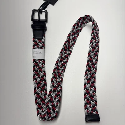 Nike Mens G-flex Braided 1.5” Golf Belt Stretch Red Black White Gray Sz XL 42-44 - Image 1 of 4