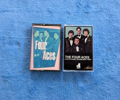 THE FOUR ACES 2 Cassette Tape Lot 1950's Pop Music Best Of Love Is A Many  - Image 1 of 4