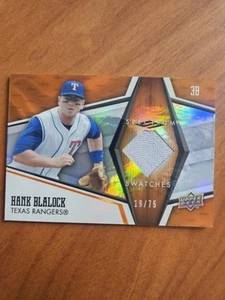 2008 Upper Deck Spectrum Hank Blalock Game Used Jersey #19/75 Texas Rangers - Picture 1 of 3