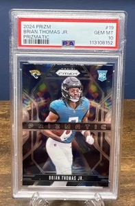 Panini Prizm 2024 - Prizmatic Brian Thomas Jr. #19 (RC) ¡PSA 10! - Imagen 1 de 3