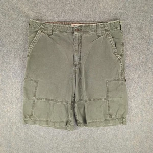 Cargo Supply Pantaloncini Uomo 36 Verde Ripstop Utility Cargo Tasche con Cerniera Esterno - Foto 1 di 8
