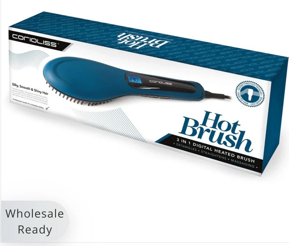 Corioliss Hair Straightening Hot Brush. 3-IN-1 Detangles, Straightens. Massaging - Image 1 of 1