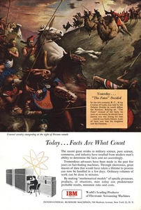 1954 IBM: Croesus Cavalry Stampeding Vintage Print Ad - Picture 1 of 1