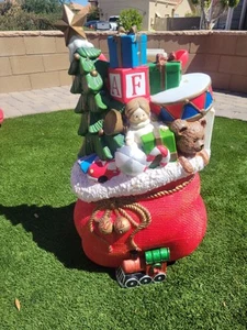 30” Christmas Santa’s Toy Bag LED Blow Mold Light-Up Yard Decor 🎄 Battery Power - Picture 1 of 13