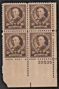 FAMOUS AMERICANS, SC# 873 Plate Block of (4) MNH - Picture 1 of 2