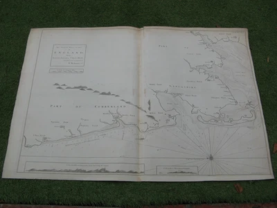 100% ORIGINAL LARGE SEA CHART ST BEES TO WALNEY CUMBRIA  MAP BY MACKENZIE C1775 - Image 1 of 4