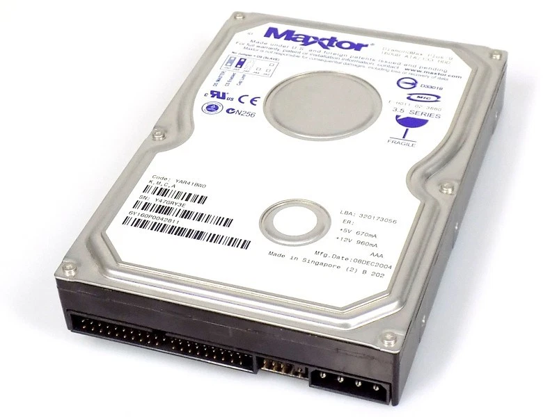 160GB Maxtor DiamondMax Plus 9 IDE P-ATA 133 3.5-Zoll HDD Festplatte 7200rpm - Bild 1 von 1