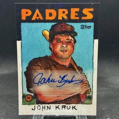 2025 Topps Shoebox Treasures John Kruk Auto Rainbow Foil/25 Padres #12A Foto 1 de 2