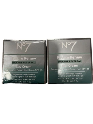 (2-pack) No7 Future Renew Damage Reversal Day Cream SPF 25  1.69 oz Ex: 04/2026 - Image 1 of 3