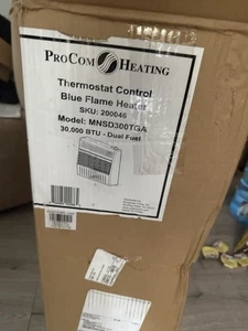 Procom Heating Thermostat Blue Flame Heater - Picture 1 of 7