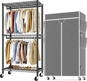 Schwerlast Kleiderständer Metall Kleiderstangen Kleiderschrank Garderobenständer - Bild 1 von 102