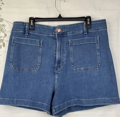 LC Lauren Conrad Womens Super High Rise Patch Pocket Soft Denim Jeans Short 16  - Image 1 of 4