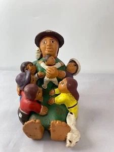 Escultura de narrador perviano arte popular cerámica hecha a mano de colección - Imagen 1 de 12