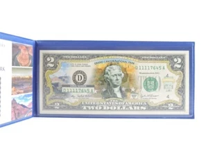 GRAND CANYON NATIONAL PARK Arizona Genuine Legal Tender 2003 $2 Bill ~~ PRISTINE - Picture 1 of 5